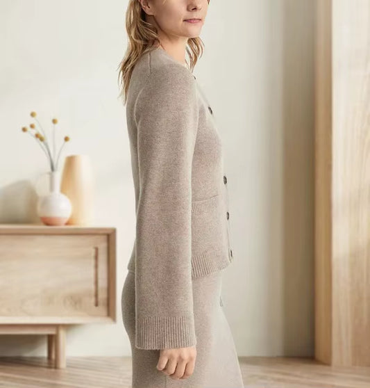 Long Sleeve Cardigan Button Knit Sweater